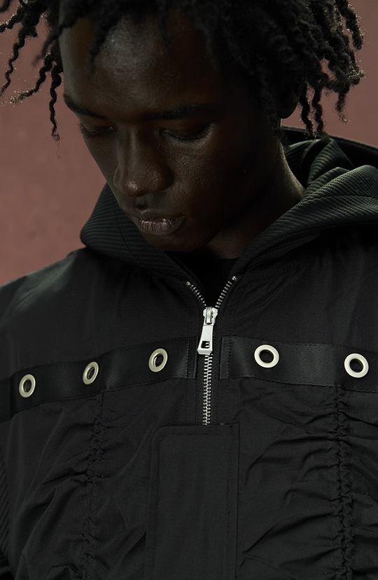 YADcrew Drawstring Pleated Sleeveless Vest