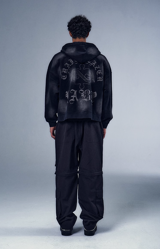 YADcrew x BIPOLAR Mud Dyed Vintage Zipper Hoodie