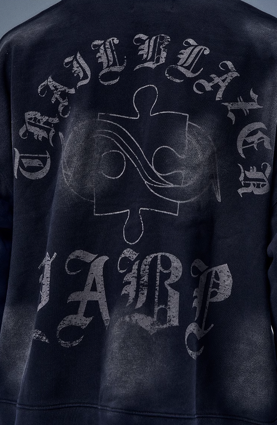 YADcrew x BIPOLAR Mud Dyed Vintage Zipper Hoodie