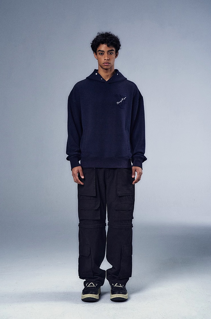 YADcrew x BIPOLAR Corduroy Embroidered Hoodie