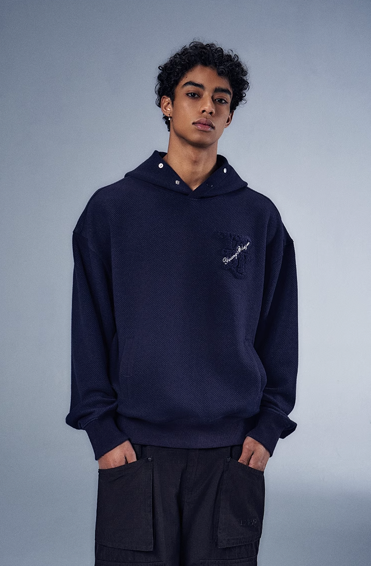 YADcrew x BIPOLAR Corduroy Embroidered Hoodie