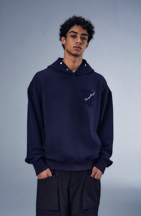 YADcrew x BIPOLAR Corduroy Embroidered Hoodie