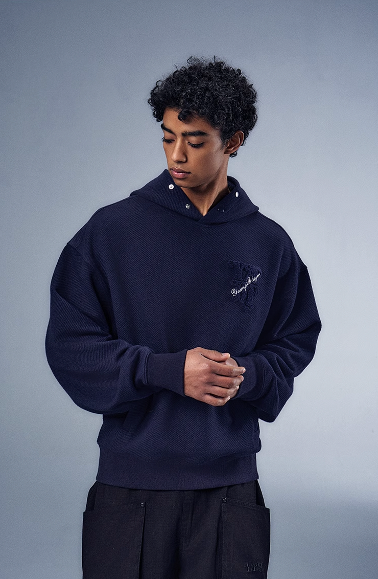 YADcrew x BIPOLAR Corduroy Embroidered Hoodie