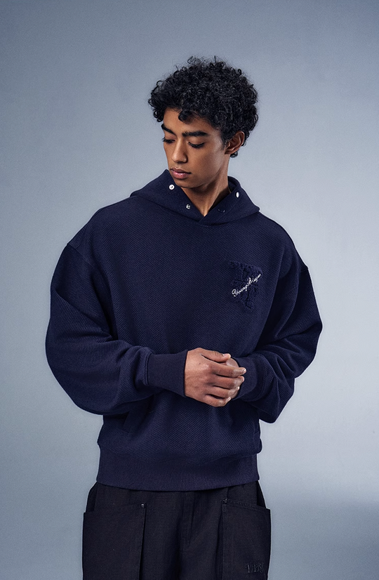 YADcrew x BIPOLAR Corduroy Embroidered Hoodie