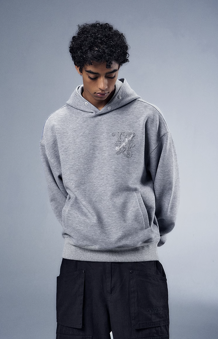 YADcrew x BIPOLAR Corduroy Embroidered Hoodie