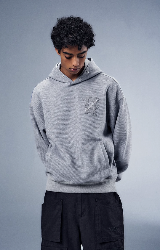 YADcrew x BIPOLAR Corduroy Embroidered Hoodie