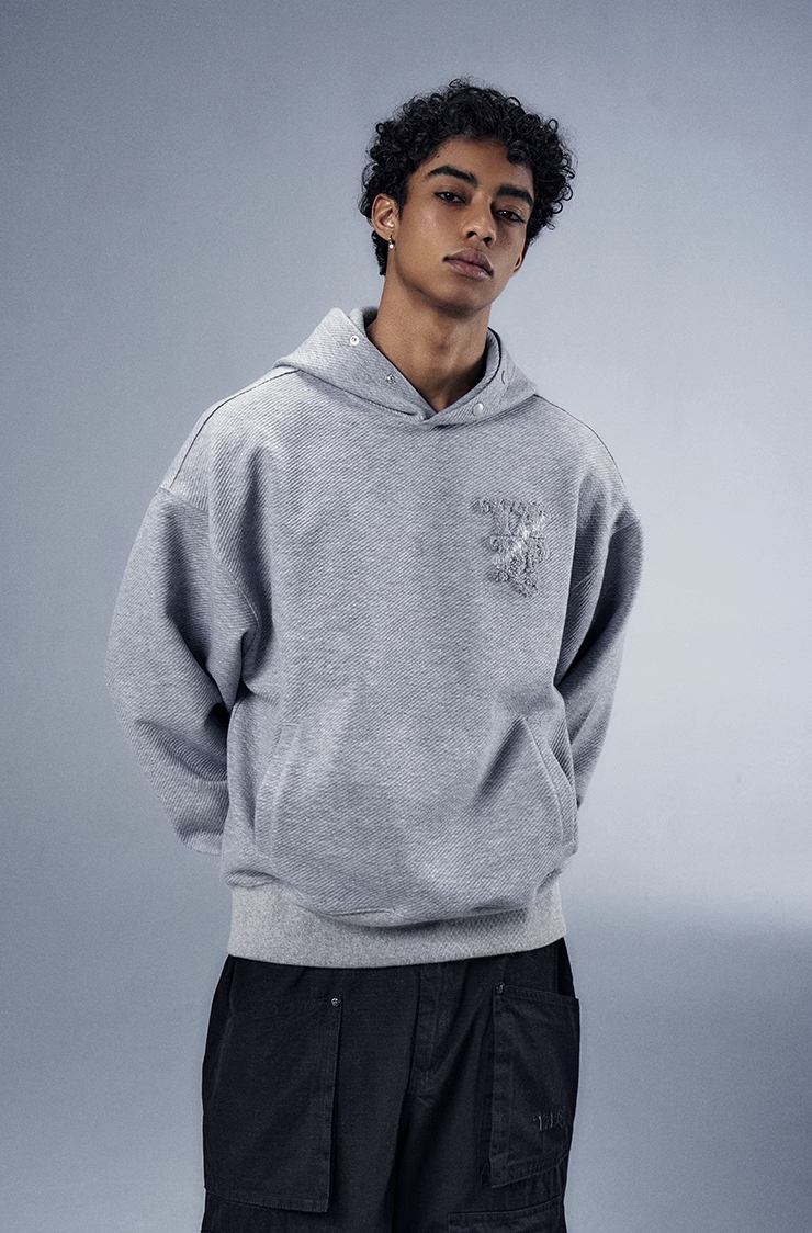 YADcrew x BIPOLAR Corduroy Embroidered Hoodie