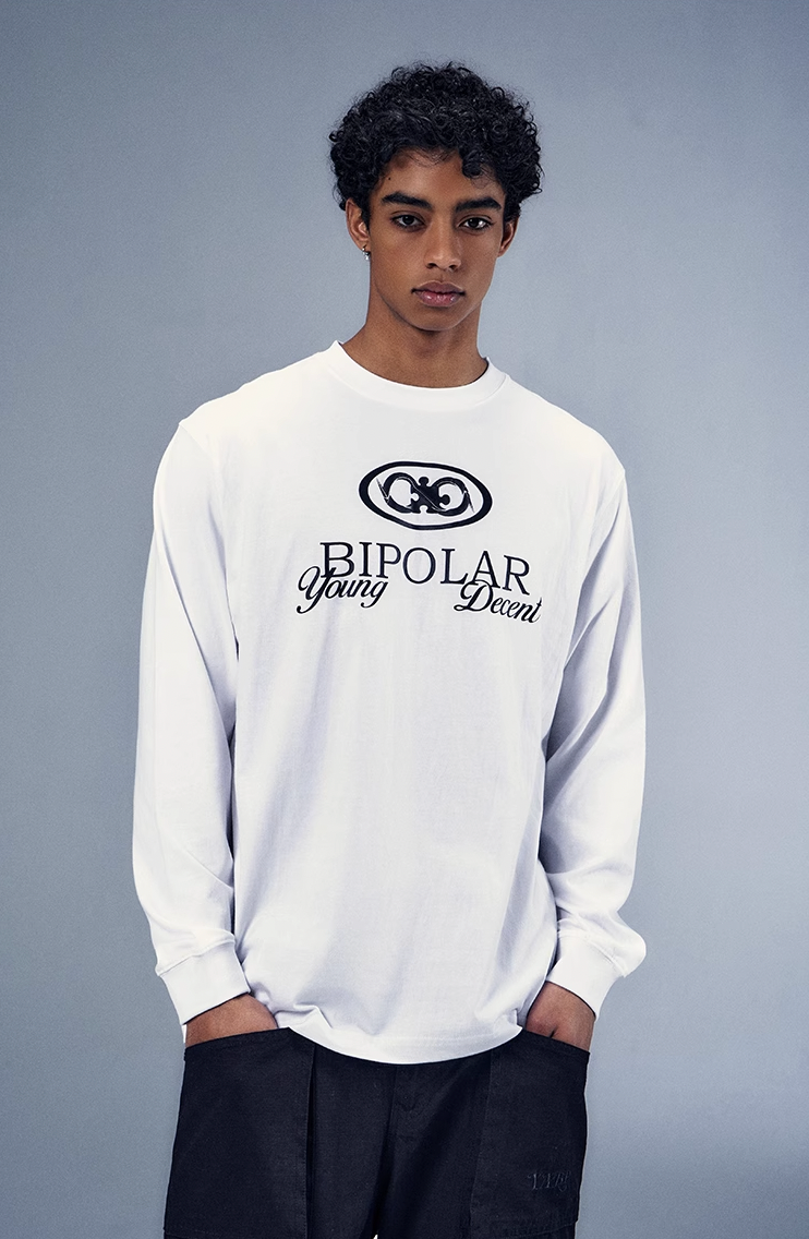 YADcrew x BIPOLAR Embossed Foam Basic Long Sleeve Tee