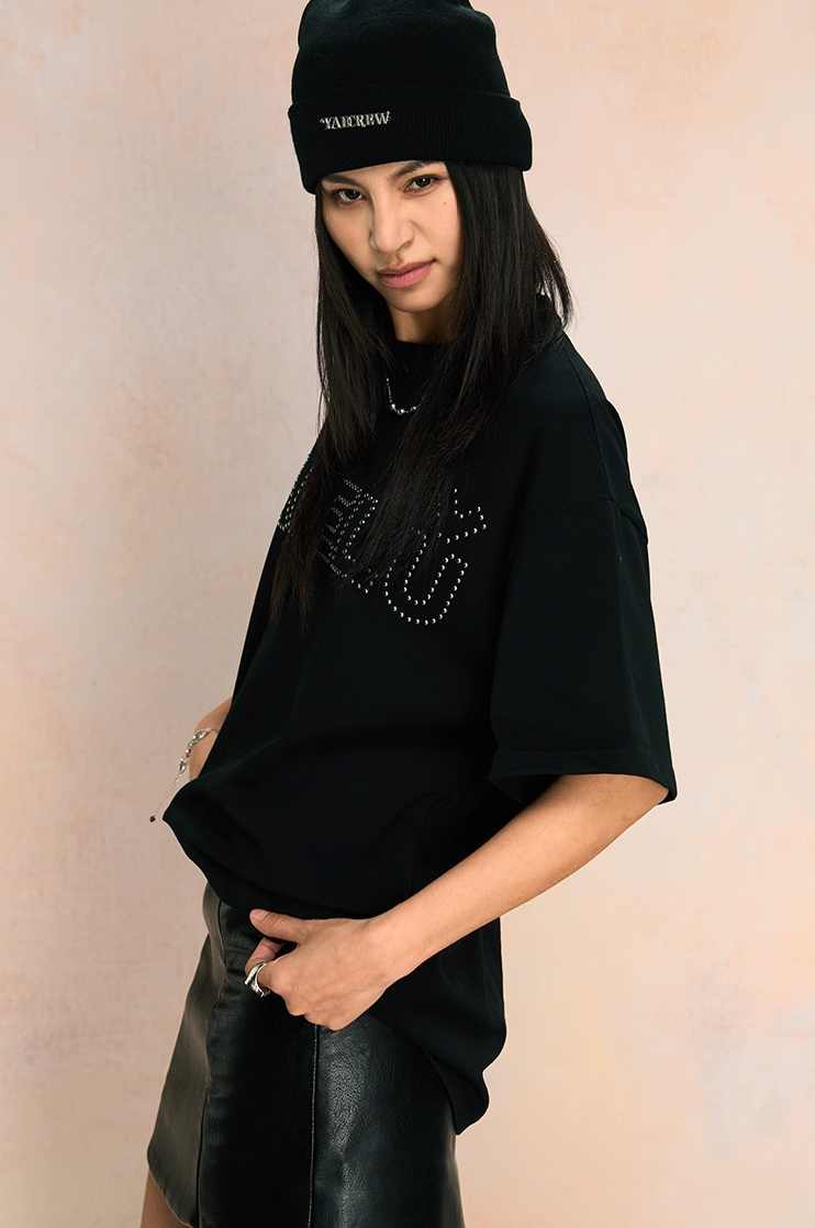 YADcrew Metallic Hot Bead Craft Tee