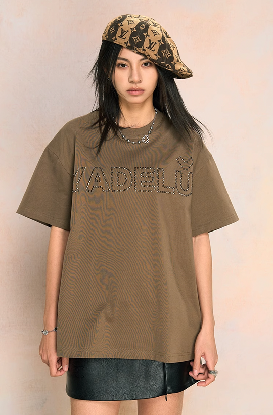YADcrew Metallic Hot Bead Craft Tee