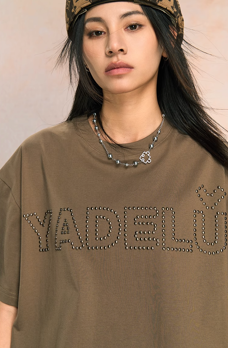 YADcrew Metallic Hot Bead Craft Tee
