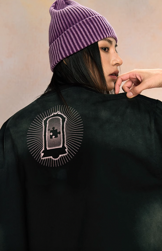 YADcrew Fire Washed & Frayed Tee