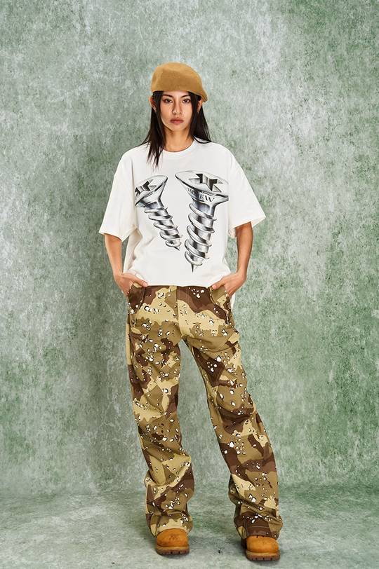 YADcrew Cross Digital Printed Screws Tee