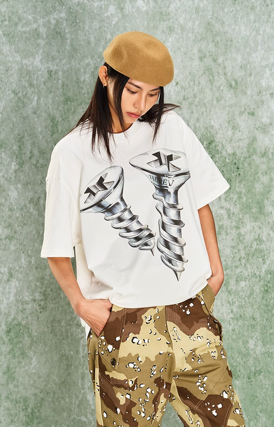 YADcrew Cross Digital Printed Screws Tee