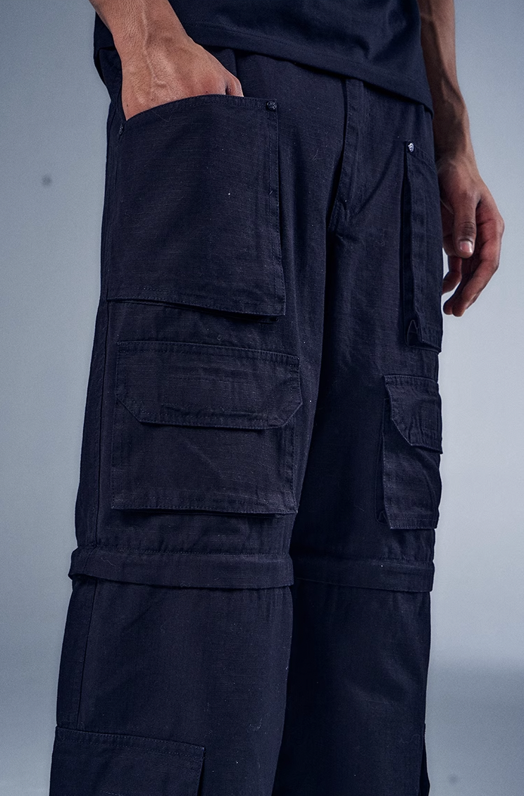 YADcrew x BIPOLAR Multi Pocket Two Wear Detachable Cargo Pants