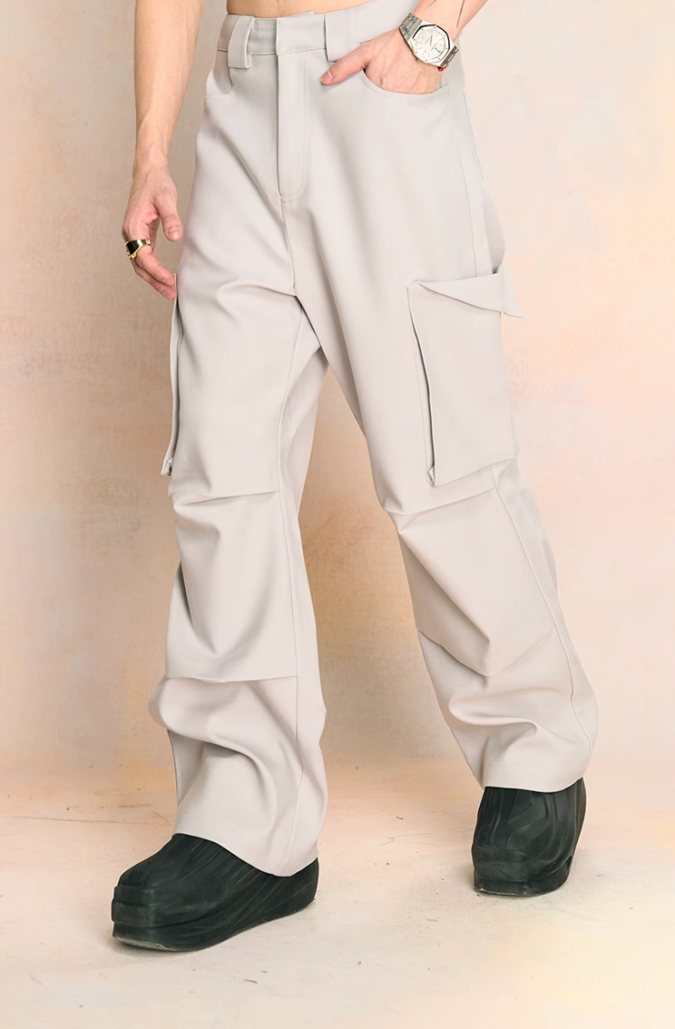 YADcrew Pleated Multi Pocket Cargo Pants
