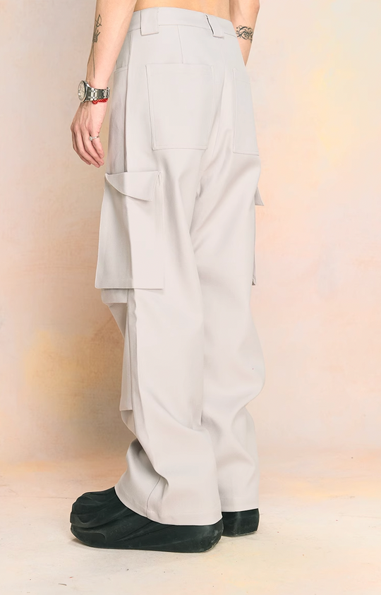 YADcrew Pleated Multi Pocket Cargo Pants