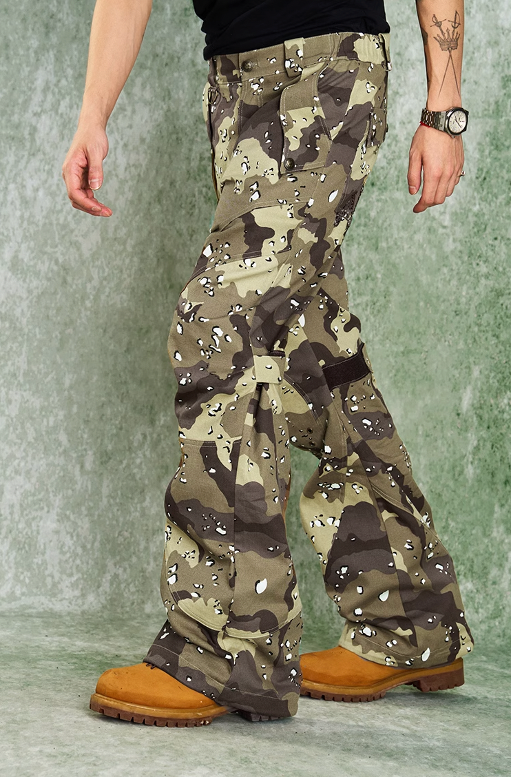 YADcrew Stereoscopic Knee Camouflage Work Pants
