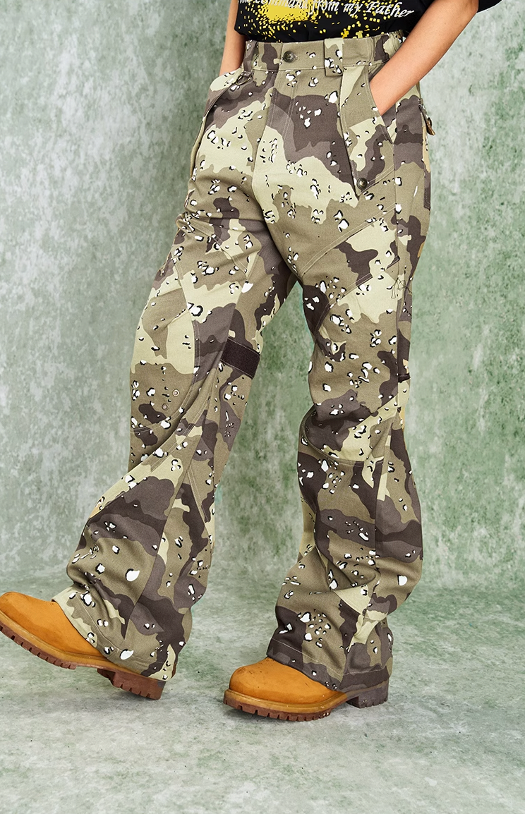 YADcrew Stereoscopic Knee Camouflage Work Pants