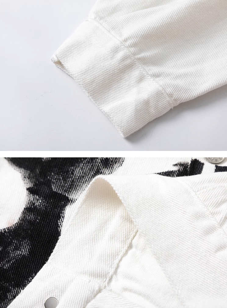 F3F Select Skeleton Bone Printing Denim Jacket