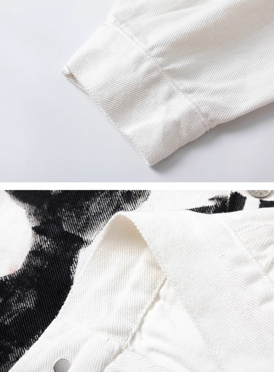 F3F Select Skeleton Bone Printing Denim Jacket