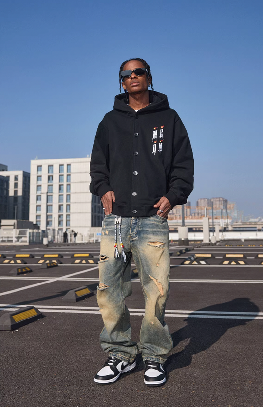 MEDM Candle Logo Button Cardigan Hoodie