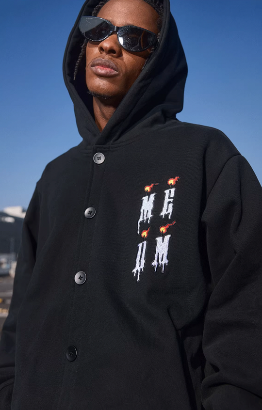 MEDM Candle Logo Button Cardigan Hoodie