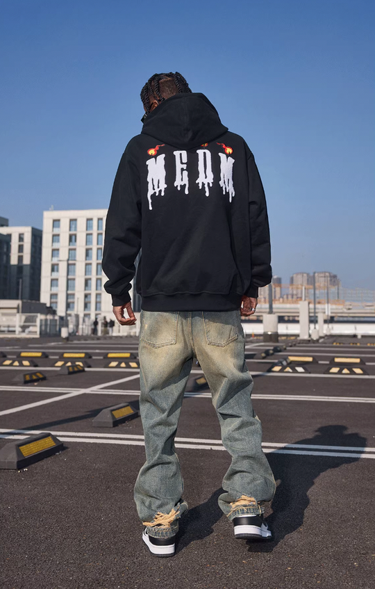 MEDM Candle Logo Button Cardigan Hoodie