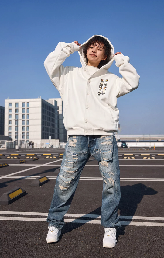 MEDM Candle Logo Button Cardigan Hoodie