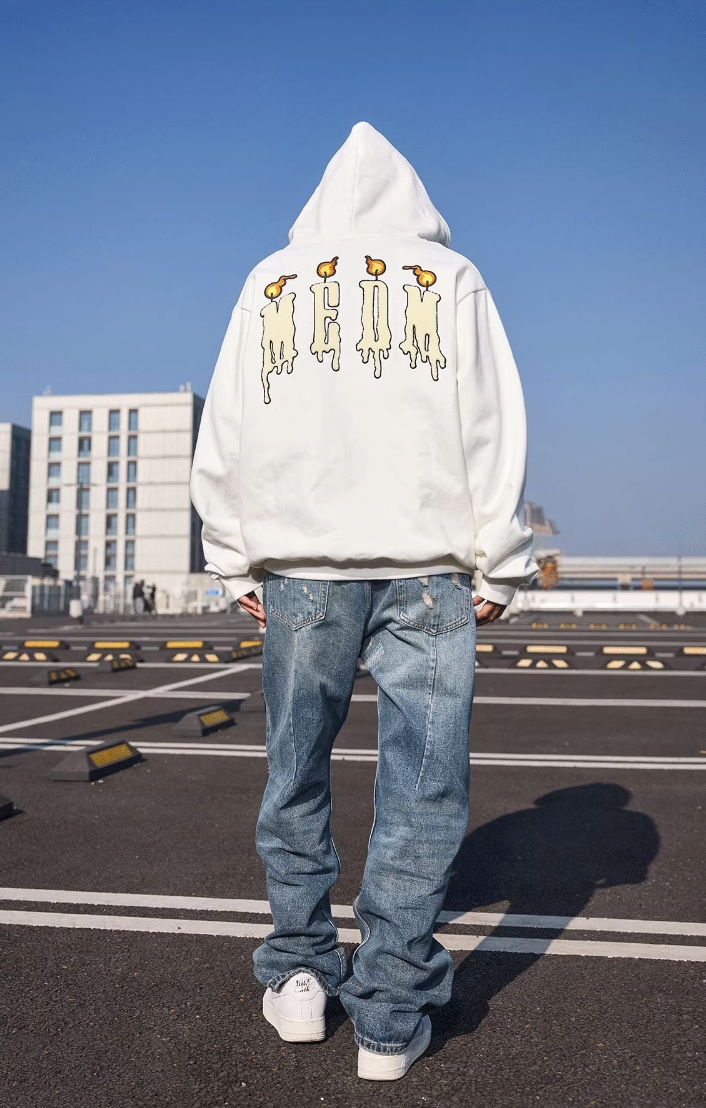 MEDM Candle Logo Button Cardigan Hoodie