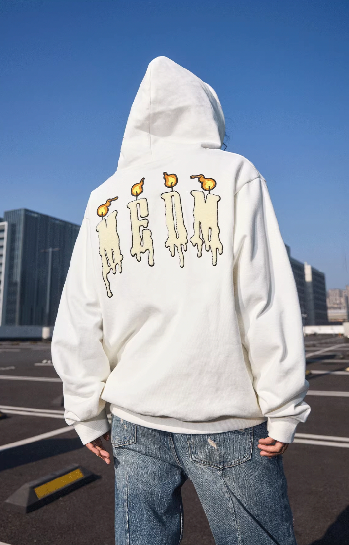 MEDM Candle Logo Button Cardigan Hoodie