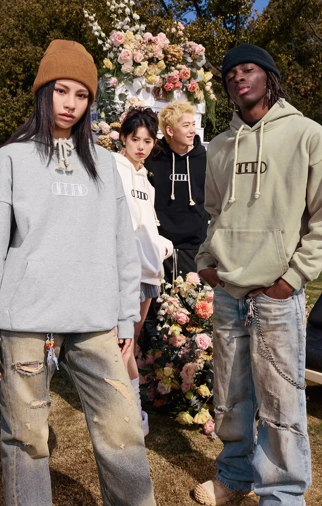 MEDM Embroidery Capsule Logo Letter Hoodie