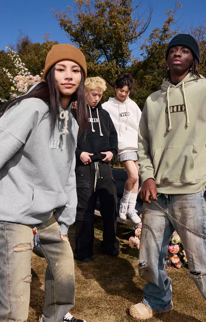 MEDM Embroidery Capsule Logo Letter Hoodie