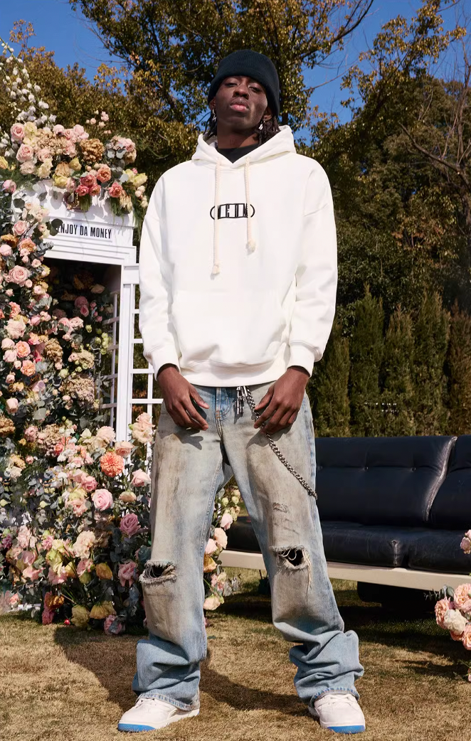 MEDM Embroidery Capsule Logo Letter Hoodie