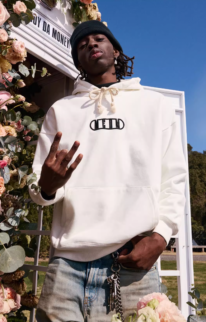 MEDM Embroidery Capsule Logo Letter Hoodie