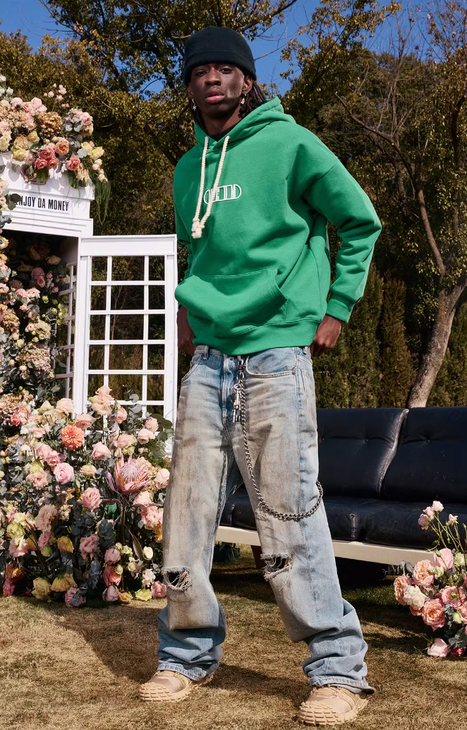 MEDM Embroidery Capsule Logo Letter Hoodie