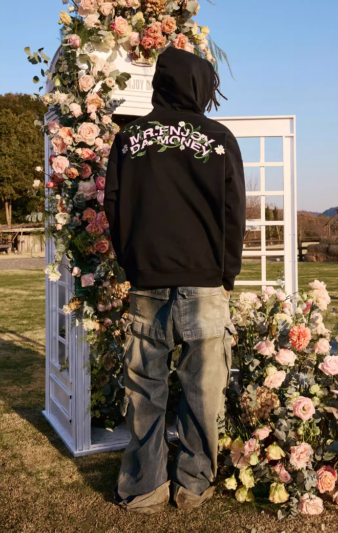 MEDM Embroidered Flowers Hoodie