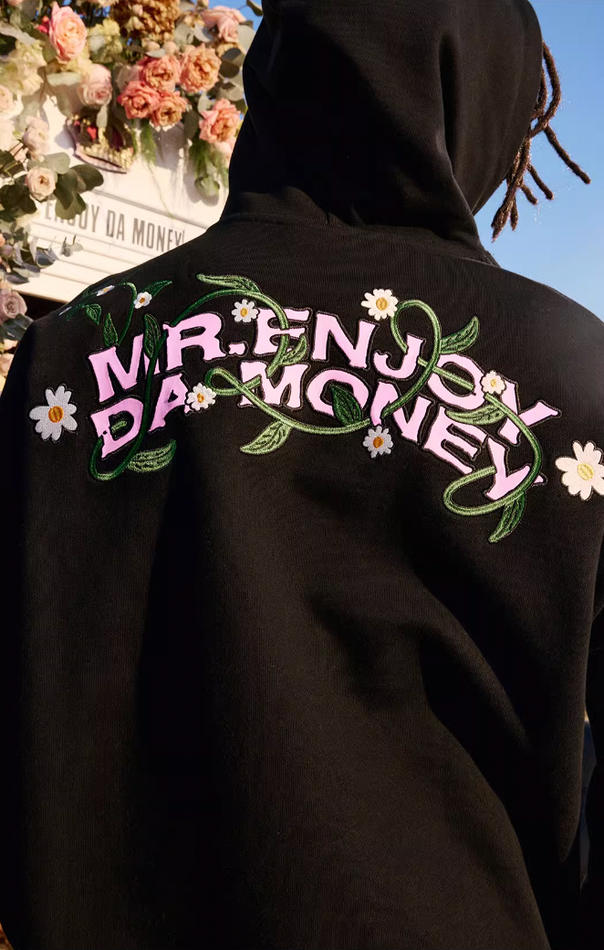 MEDM Embroidered Flowers Hoodie