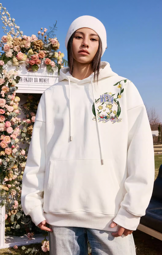 MEDM Embroidered Flowers Hoodie