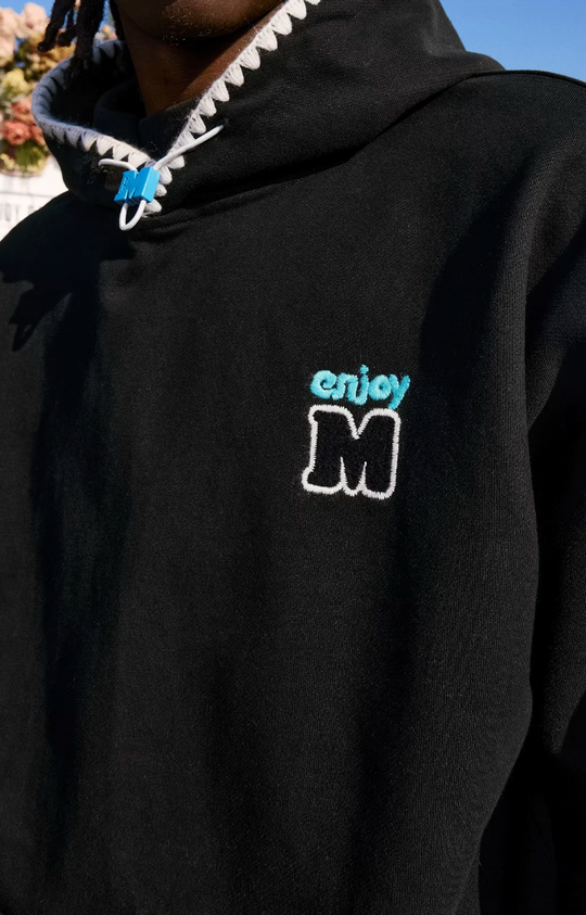 MEDM Color Clashing Shell Embroidery Hoodie