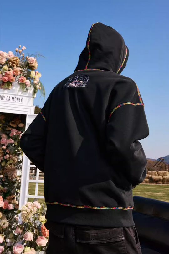 MEDM Rainbow Stitch Embroidery Hoodie