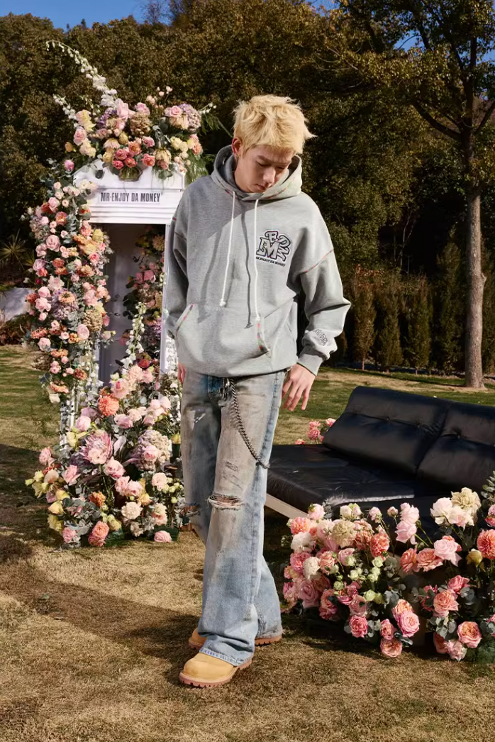 MEDM Rainbow Stitch Embroidery Hoodie