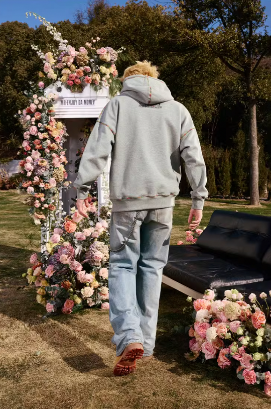 MEDM Rainbow Stitch Embroidery Hoodie