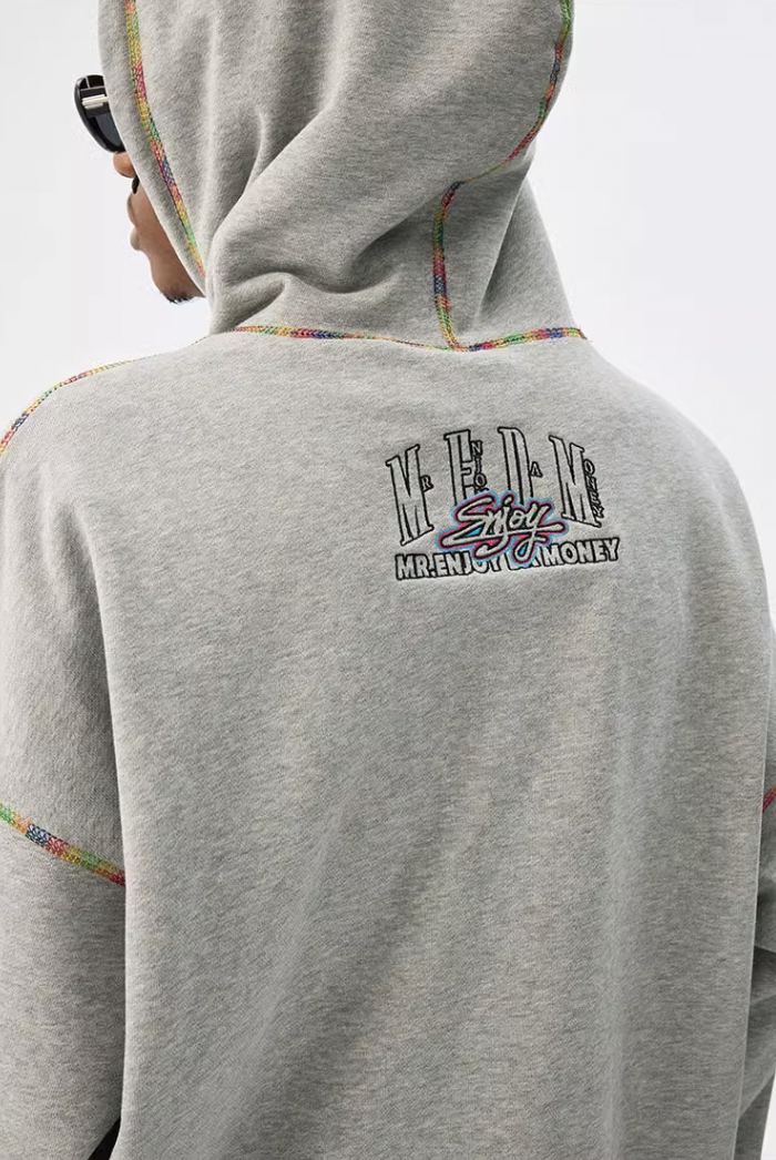 MEDM Rainbow Stitch Embroidery Hoodie