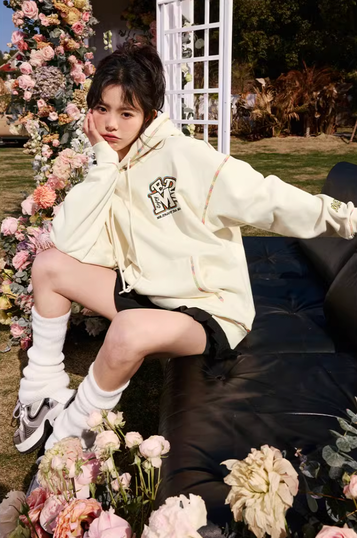 MEDM Rainbow Stitch Embroidery Hoodie