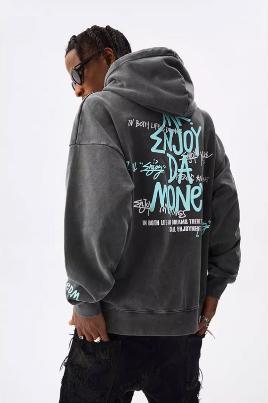 MEDM Foam Printed Graffiti Hoodie