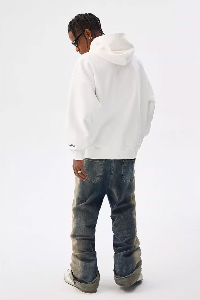 MEDM Grass Flocked Printed Hoodie