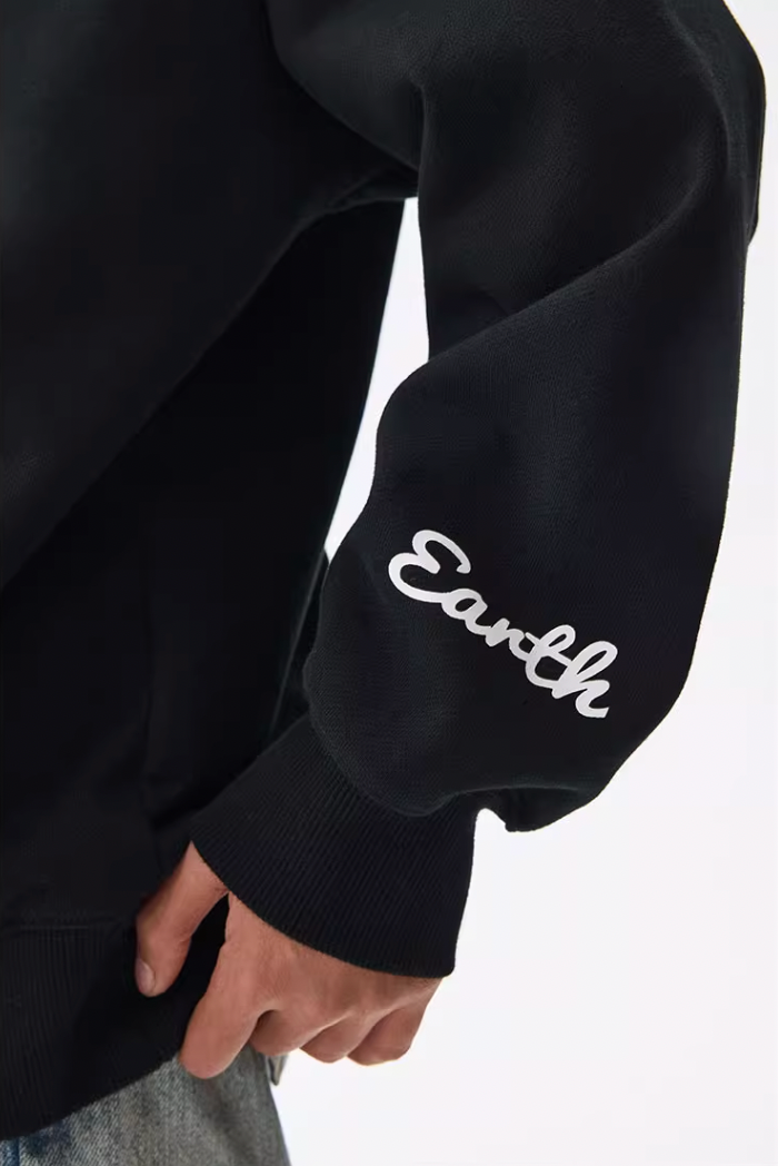 MEDM Grass Flocked Printed Hoodie