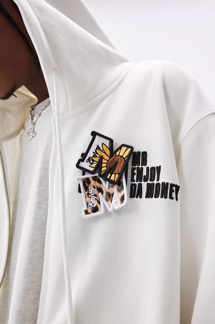 MEDM Velcro Cardigan Zipper Hoodie