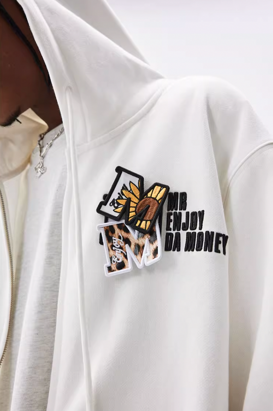 MEDM Velcro Cardigan Zipper Hoodie